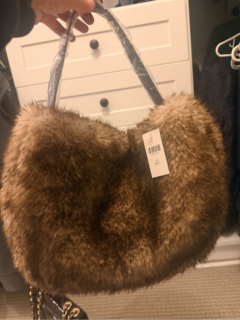 Faux Fur Bag - Anthropologie, with tags